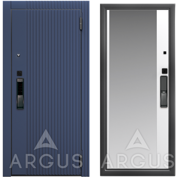 Дверь Argus Smart Фрейда Синий софт / Антик серебро Магнум