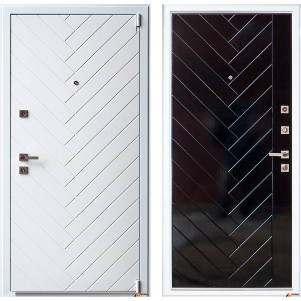Дверь входная ARMA Diagonal White