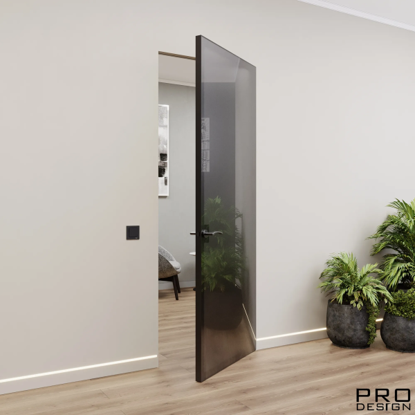 Комплект скрытой двери Pro Design Glass Crystal Graphite Mat