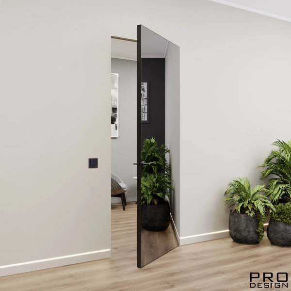 Комплект скрытой двери Pro Design Glass Зеркало графит Комплект скрытой двери Pro Design Glass Зеркало графит