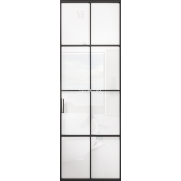 Дверь алюминиевая GABITEX 12 BIANCO│BLACK EDITION