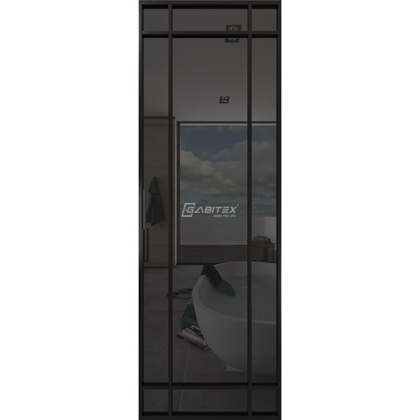 Дверь алюминиевая GABITEX 14 GREY│BLACK EDITION