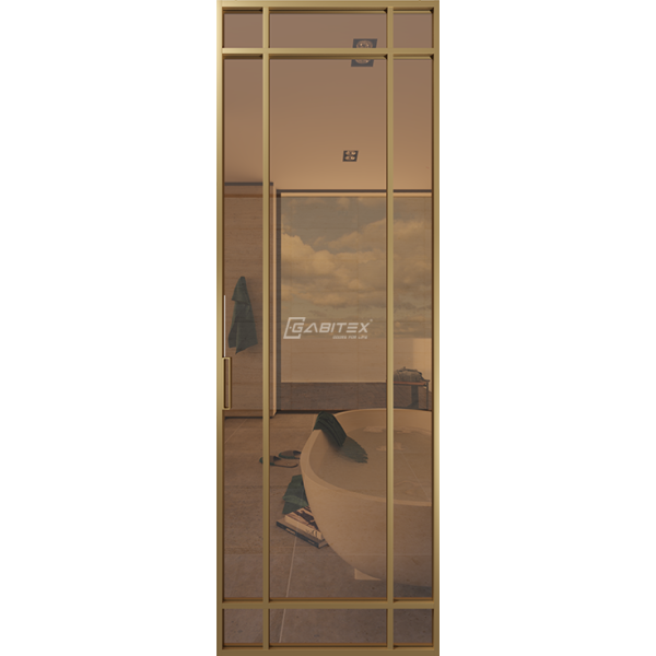Дверь алюминиевая GABITEX 14 BRONZE│GOLD MATT