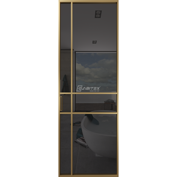Дверь алюминиевая GABITEX 15 GREY│GOLD MATT