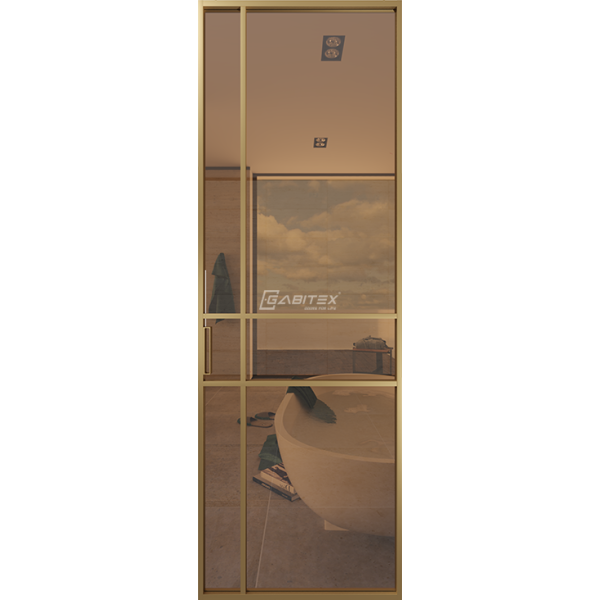 Дверь алюминиевая GABITEX 15 BRONZE│GOLD MATT