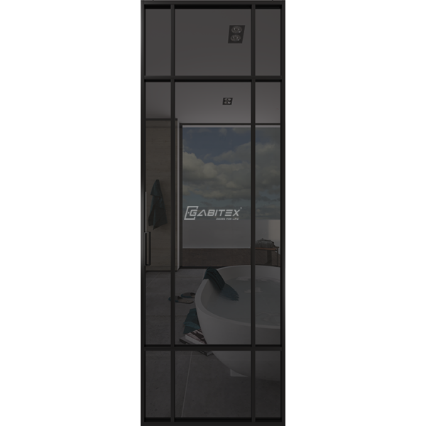 Дверь алюминиевая GABITEX 16 GREY│BLACK EDITION