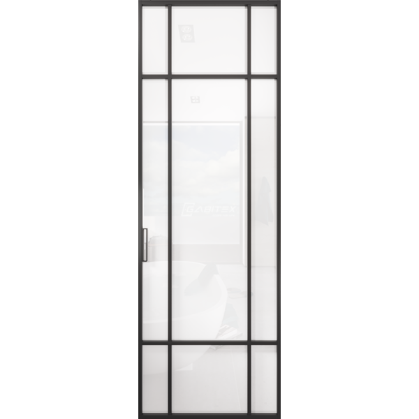 Дверь алюминиевая GABITEX 16 BIANCO│BLACK EDITION