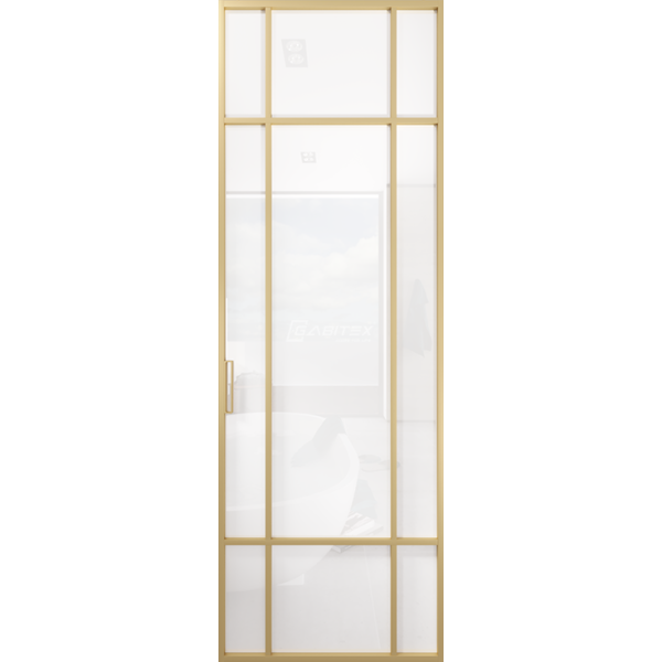 Дверь алюминиевая GABITEX 16 BIANCO│GOLD MATT