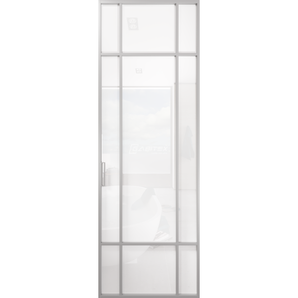 Дверь алюминиевая GABITEX 16 BIANCO│CHROME MATT