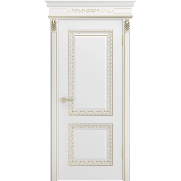 Дверь BP-Doors Альт B1 ДГ Белая эмаль с патиной