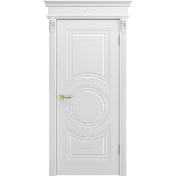 Дверь BP-Doors Рондо В0 ДГ Белая эмаль без патины