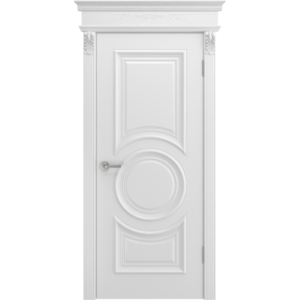 Дверь BP-Doors Рондо В1 ДГ Белая эмаль без патины