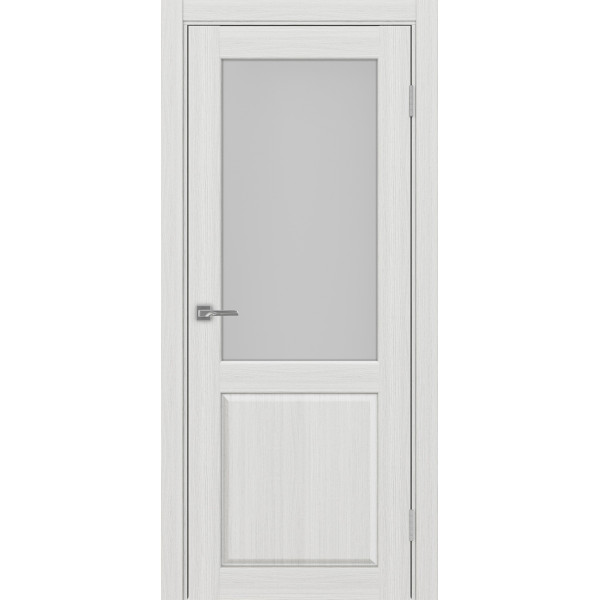 Дверь Optima Porte Сицилия 702.21 эко-шпон Ясень серебристый