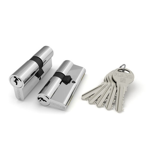 Цилиндровый механизм Fuaro R300/70 mm (30+10+30) CP хром 5 кл.