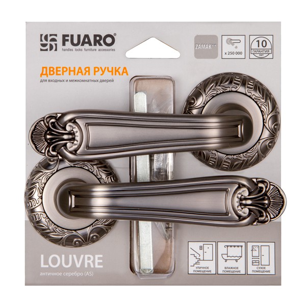 Ручка раздельная Fuaro LOUVRE SM/HD AS-3 античное серебро Ручка раздельная Fuaro LOUVRE SM/HD AS-3 античное серебро