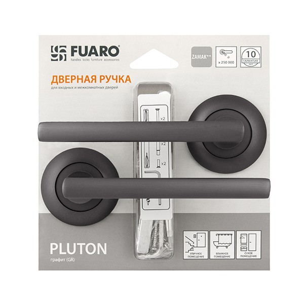 Ручка раздельная Fuaro PLUTON RM/HD GR-23 графит