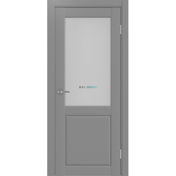 Дверь Optima Porte Сицилия 702.21 эко-шпон Серый