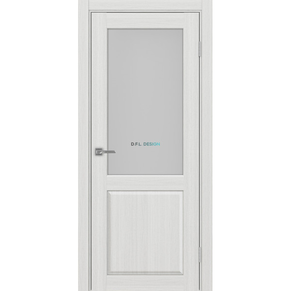 Дверь Optima Porte Сицилия 702.21 эко-шпон Ясень серебристый