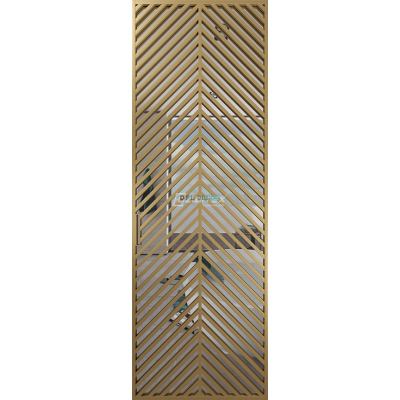 Дверь алюминиевая GABITEX 23 TRANSPARENT CLEAR│GOLD MATT