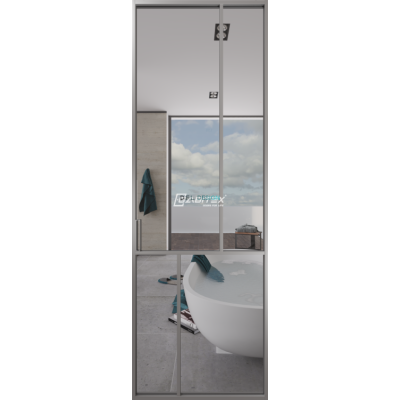 Дверь алюминиевая GABITEX 26 TRANSPARENT CLEAR│CHROME MATT