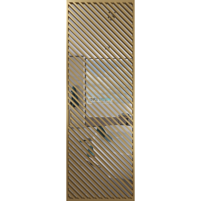Дверь алюминиевая GABITEX 21 TRANSPARENT CLEAR│GOLD MATT