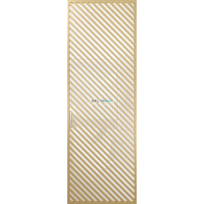 Дверь алюминиевая GABITEX 21 BIANCO│GOLD MATT