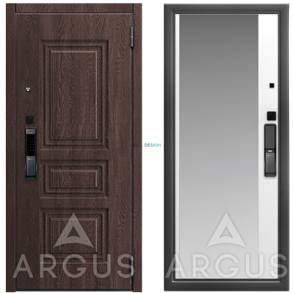 Дверь Argus Smart Скиф Филадельфия шоколад / Антик серебро Магнум