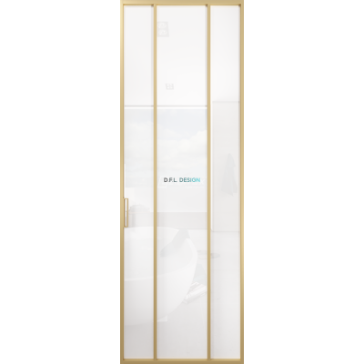 Дверь алюминиевая GABITEX 17 BIANCO│GOLD MATT