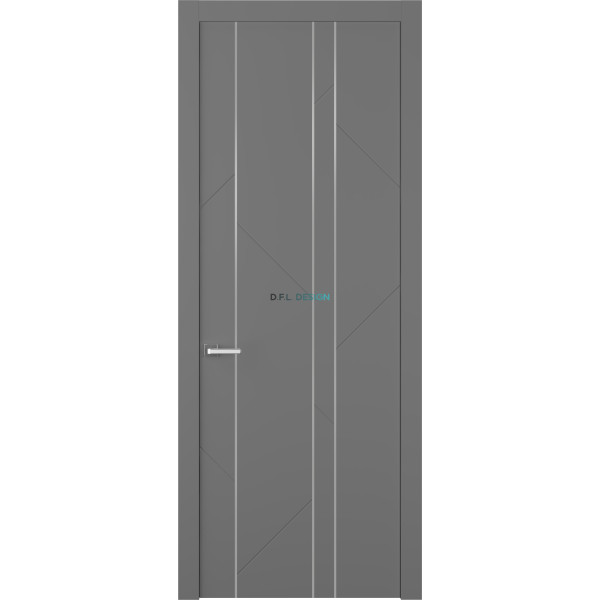 Дверь межкомнатная Belwooddoors Флекс ДГ Графит матовый молдинг