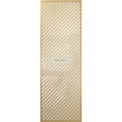 Дверь алюминиевая GABITEX 22 BIANCO│GOLD MATT