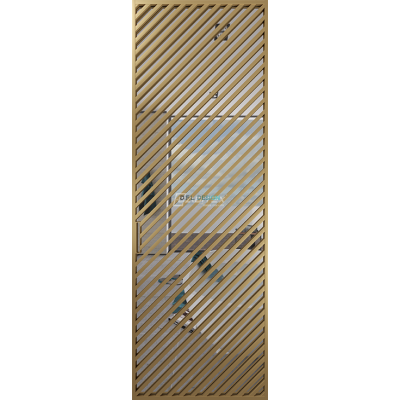 Дверь алюминиевая GABITEX 22 TRANSPARENT CLEAR│GOLD MATT