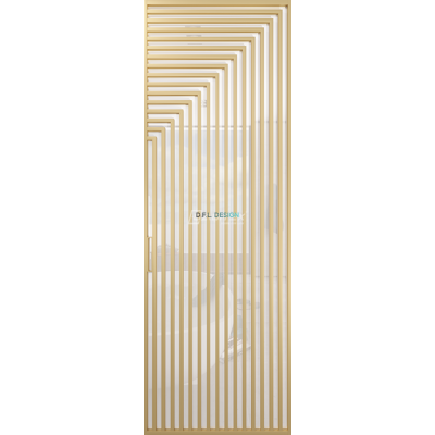 Дверь алюминиевая GABITEX 30 BIANCO│GOLD MATT