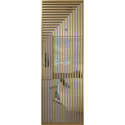 Дверь алюминиевая GABITEX 30 TRANSPARENT CLEAR│GOLD MATT