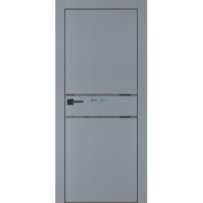 Дверь Profilo Porte PX-18 черная кромка Серый матовый купить
