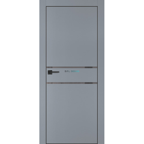 Дверь Profilo Porte PX-18 черная кромка Серый матовый купить