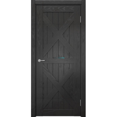 Дверь межкомнатная Eporta Vetus Loft 8.2 шпон ясень черный