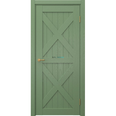 Дверь межкомнатная Eporta Vetus Loft 8.2 эмаль RAL 6011 по шпону ясеня