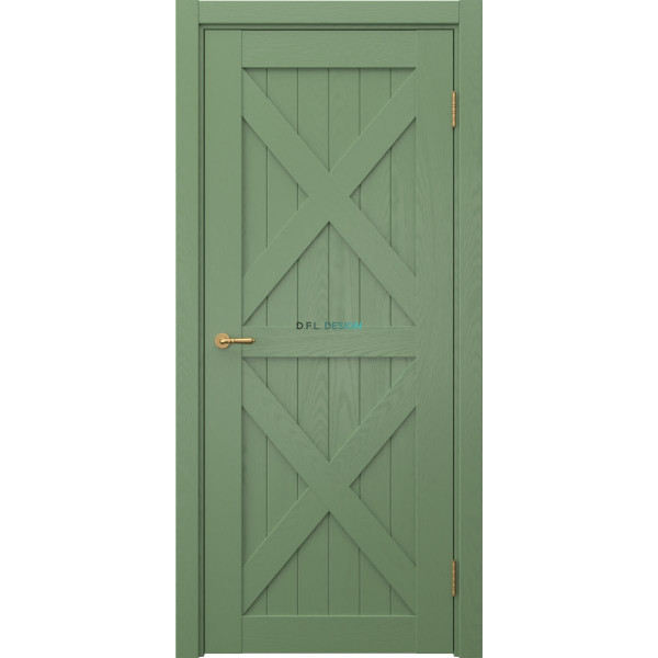 Дверь межкомнатная Eporta Vetus Loft 8.2 эмаль RAL 6011 по шпону ясеня