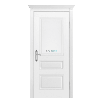 Дверь BP-Doors Трио R-0 В1 ДГ Белая эмаль без патины