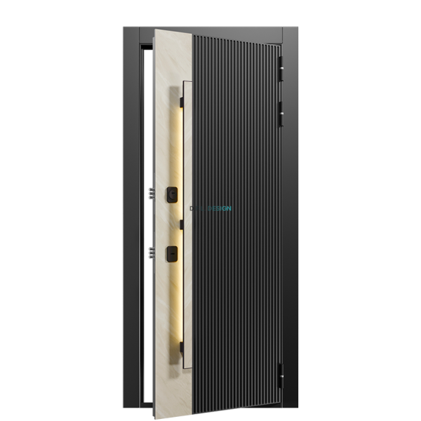 Входная дверь Geona Техно 5 Сланец крем
