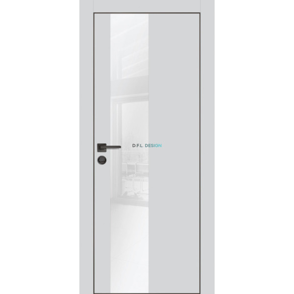 Дверь Profilo Porte PX-6 черная кромка Серый матовый купить