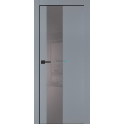 Дверь Profilo Porte PX-6 черная кромка Серый матовый купить