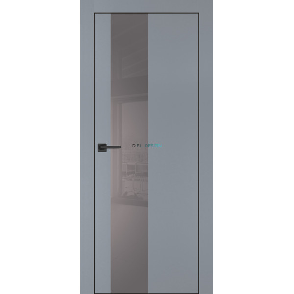 Дверь Profilo Porte PX-6 черная кромка Серый матовый купить