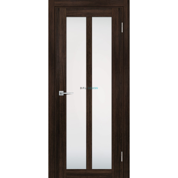 Дверь Profilo Porte PSL-22 сан-ремо Шоколад со стеклом Белый сатинат купить