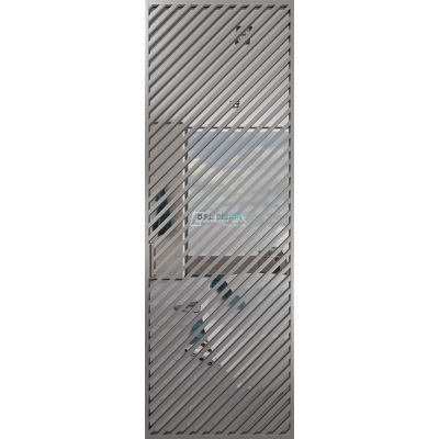 Дверь алюминиевая GABITEX 22 TRANSPARENT CLEAR│CHROME MATT