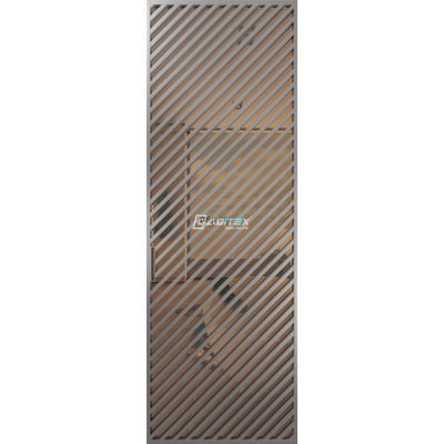 Дверь алюминиевая GABITEX 22 BRONZE│CHROME MATT