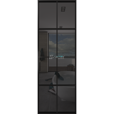 Дверь алюминиевая GABITEX 12 GREY│BLACK EDITION