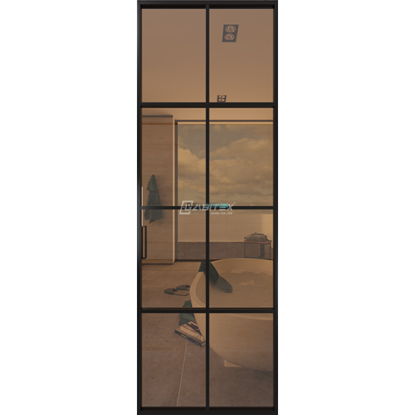 Дверь алюминиевая GABITEX 12 BRONZE│BLACK EDITION