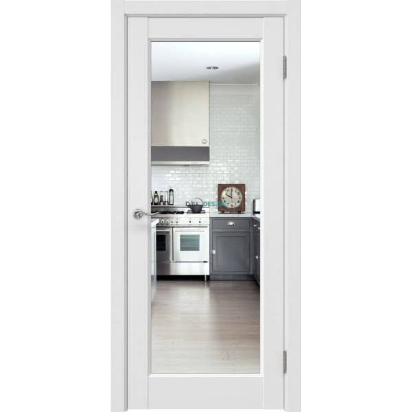 Дверь межкомнатная Eporta Tabula 1.1 эмалит серый с зеркалом