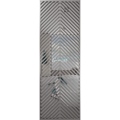 Дверь алюминиевая GABITEX 23 TRANSPARENT CLEAR│CHROME MATT